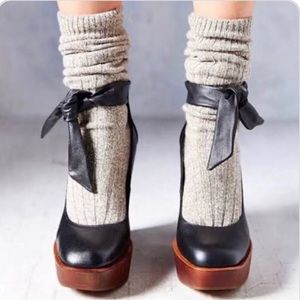 Urban Outfitters Kimchi Blue tie wedge shoe